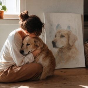 Custom Pet Portrait Canvas – Your Dog or Cat on Gallery Wrapped Canvas, Ready to Hang